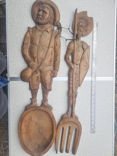 Vintage hand carved wooden - hand-carved,