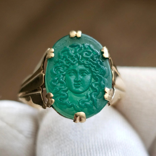 Antique 9ct gold mythological - antique,