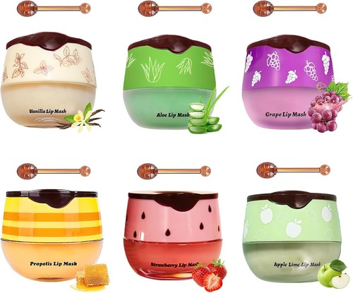 6pcs honey lip balm set - honey,