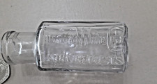 Antique Empty Timothy White Ltd Chemist Apothecary Square Glass Bottle Perfect