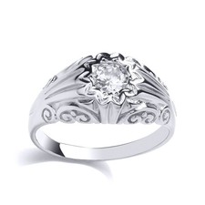 Mens Silver Jewelco London CZ