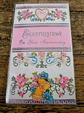 Vintage Original 1970s / 1980s Sealed Unused Greetings Card Wedding Anniversary