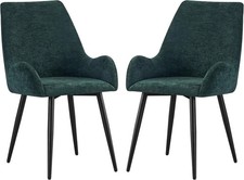 Set 2 Tub Fabric Chair Wing
