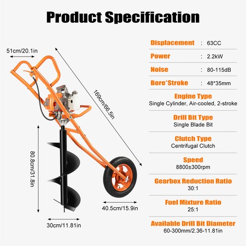3hp 63cc post - 3hp,