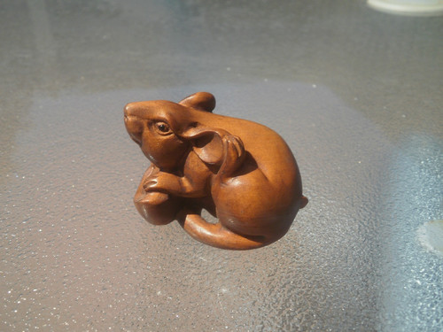 Hand carved wood - carved, netsuke