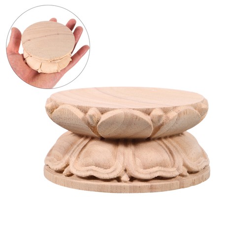 Wooden carved lotus newel - wooden, post