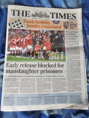 The times newspaper from - the,