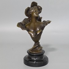 Vintage Bronze Bust Flower