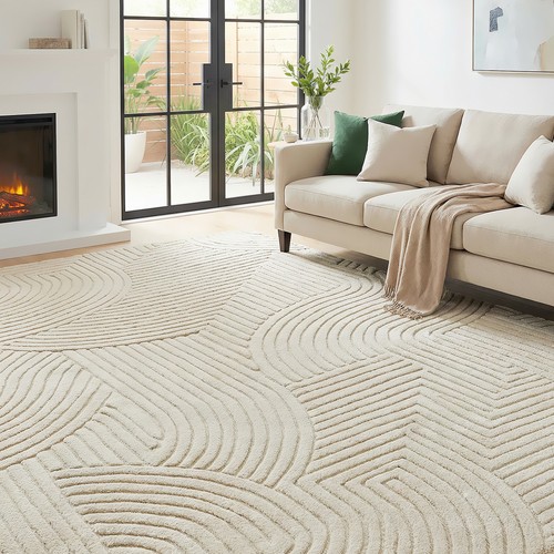 Homcom modern geometric rug - modern,