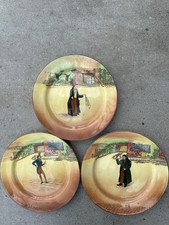 Set Of 3 Royal Doulton Dickens Ware Series A Plates