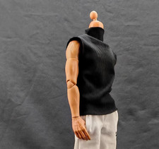 1/6 Scale Male Turtleneck Knitted Vest Tank Top for 12" Action Figure Body