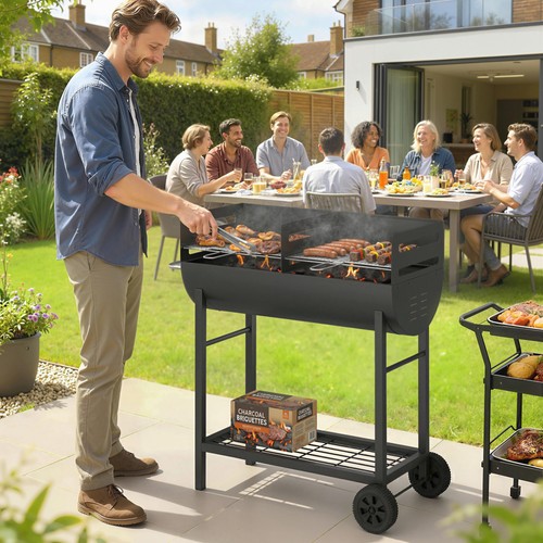 Charcoal barbecue grill with - barbecue,