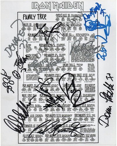 Iron maiden 8x10 photo signed - iron, photo,