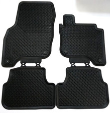 VW E-Golf Black Rubber Floor Mats Set Front + Rear Electric GENUINE ACCESSORY
