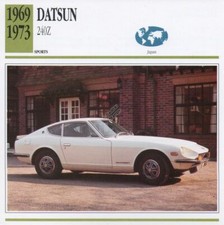 1969-1973 DATSUN 240Z Sports Classic Car Photo/Info Maxi Card