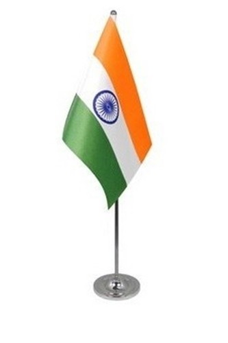 India deluxe satin table flag - india,