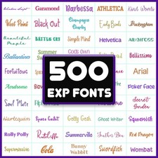 EXP Bernina Embroidery Font Design Files on USB - 500 Machine Alphabets