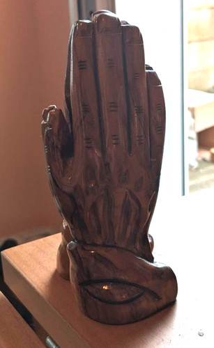 Religious olive wood praying - wood,