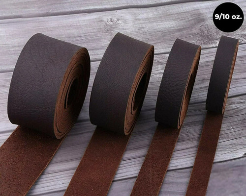 Bourbon brown tooling leather - brown,