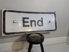 Vintage END Road Sign route