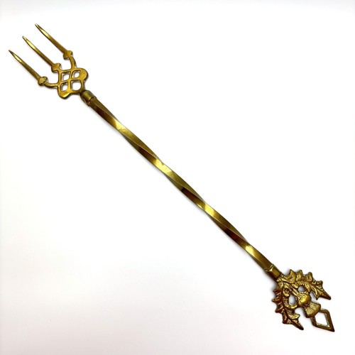 Vintage brass toasting fork - vintage,