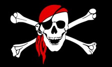 Jolly Roger Pirate with Red