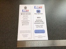 Greater Glasgow Scottish Bus Route M53 Timetable SPT October 1997 Crossmyloof