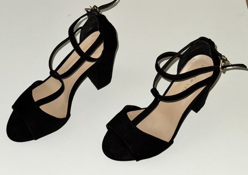 Black suedette bar block - black,