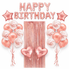 ROSE GOLD FOIL BALLOONS HAPPY