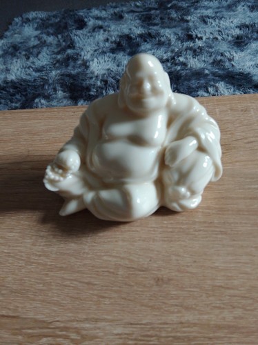 White glazed ceramic - white, laughing