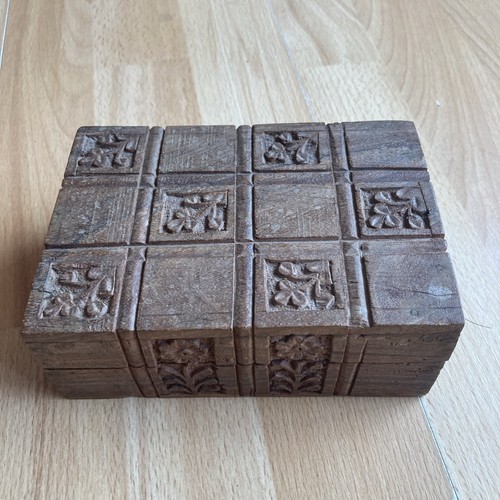Vintage hand carved floral - hand,
