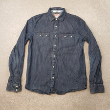 Levis Mens Shirt Medium Blue