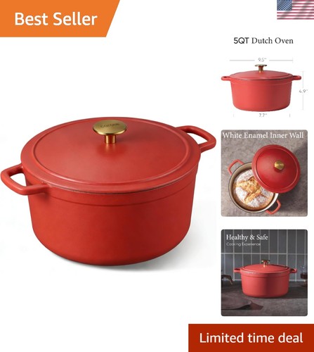 5qt enameled cast iron dutch - iron,