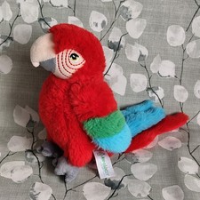 Keel Toys Keeleco Red Parrot Scarlet Macaw Soft Toy Plush 11in