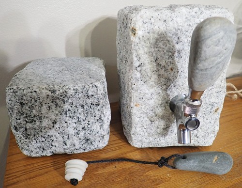 Stone drink dispenser granite - stone,