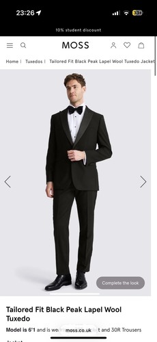 Moss black tuxedo full suit - moss,