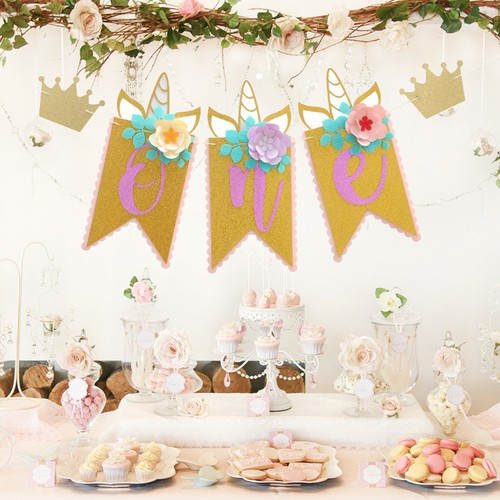 Girl birthday banner flower - girl,