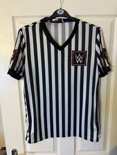 WWE World Wide Wrestling Entertainment Referee Umpire Shirt Jersey Size Medium