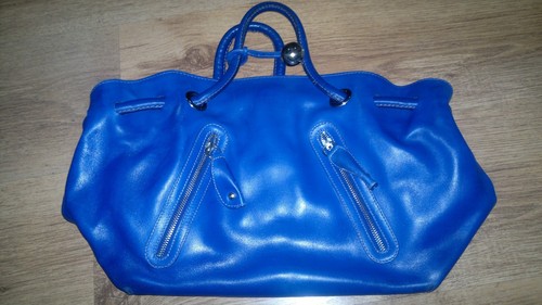 Furla blue leather handbag - furla,