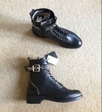 Zara Black Leather Studded