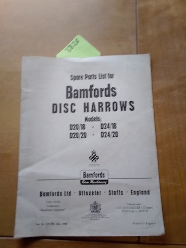 Bamford disc harrow d20 - bamford, d20/18