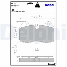 LP1584 BRAKE PAD SET, DISC BRAKE DELPHI
