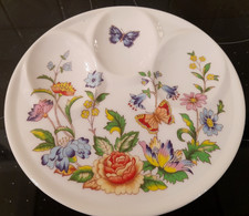 AYNSLEY COTTAGE GARDEN MELAMINE  ROUND SPOON REST UTENSIL TIDY