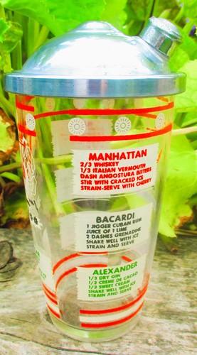 1960 glass cocktail shaker - glass,