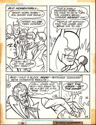 Batman original comic art - original,