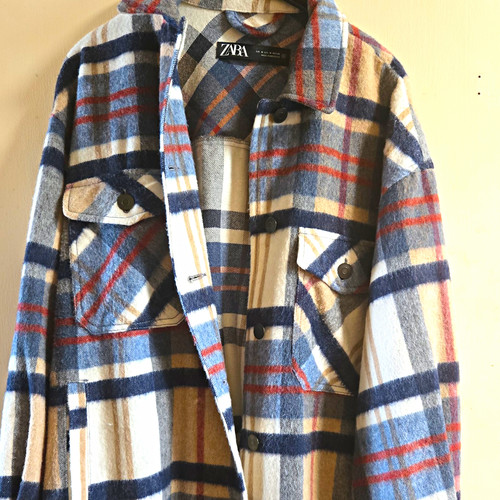 Zara women plaid flannel - zara, women's