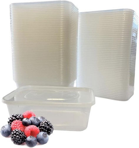 Plastic food containers with - food,