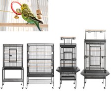 Large Metal Bird Cage Rolling
