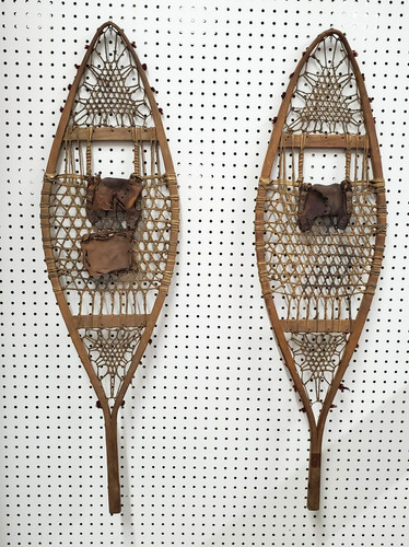 Vintage wooden snowshoes - vintage,