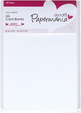 Papermania A6 300 gsm Card Blanks and Envelopes, Pack 2.75 by 4-Inch, White 